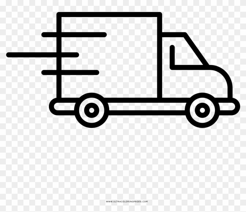 Delivery Truck Coloring Page - Free Shipping Icon Png Clipart