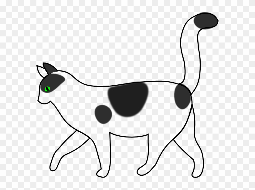 Black Cat Cartoon Clip Art - Clip Art Black And White - Png Download #1361009