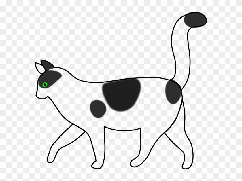 Black Cat Cartoon Clip Art - Clip Art Black And White - Png Download
