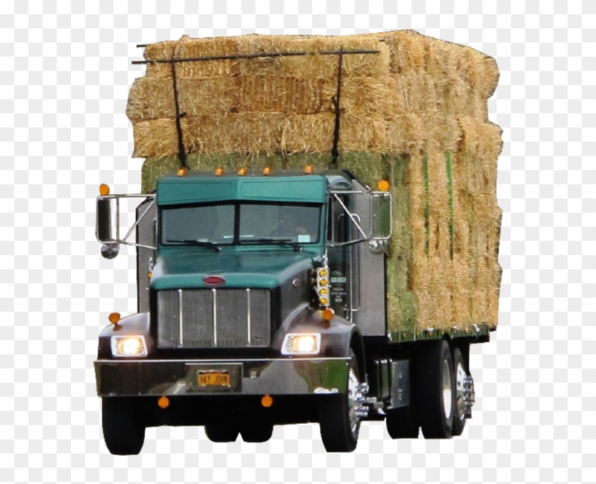 Delivery Truck Unloading Png Transparent Delivery Truck - Truck Loaded With Straw Clipart #1361011