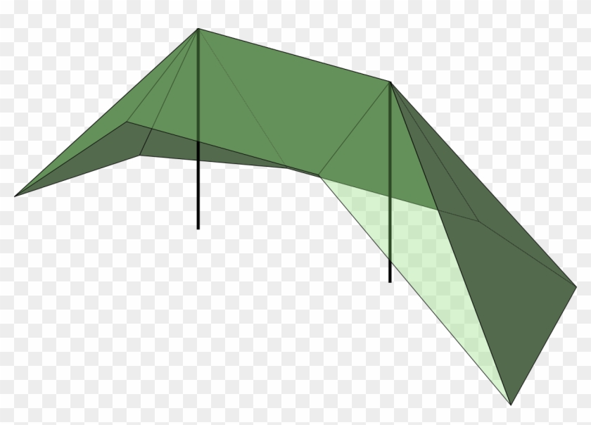 The Front Is Capped With An Open Awning - Tent Clipart #1361068