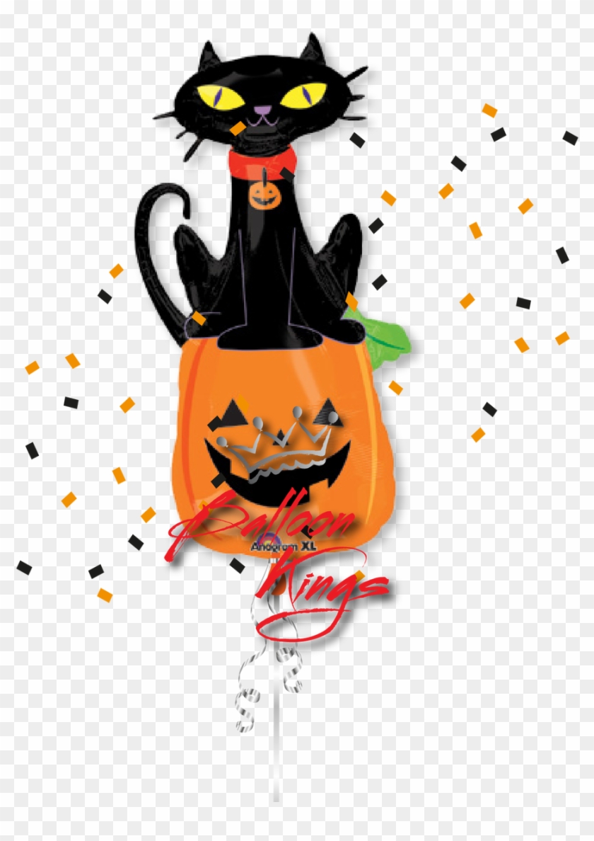 Black Cat - Black Cat Cartoon Halloween Clipart #1361179