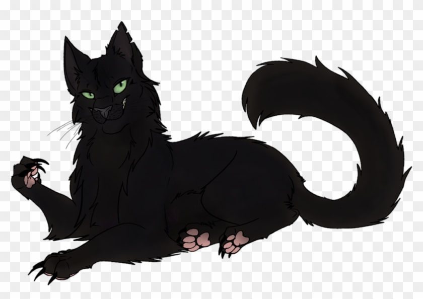 Black Cat Clipart Warrior Cat - Warrior Cats That Are Black - Png Download
