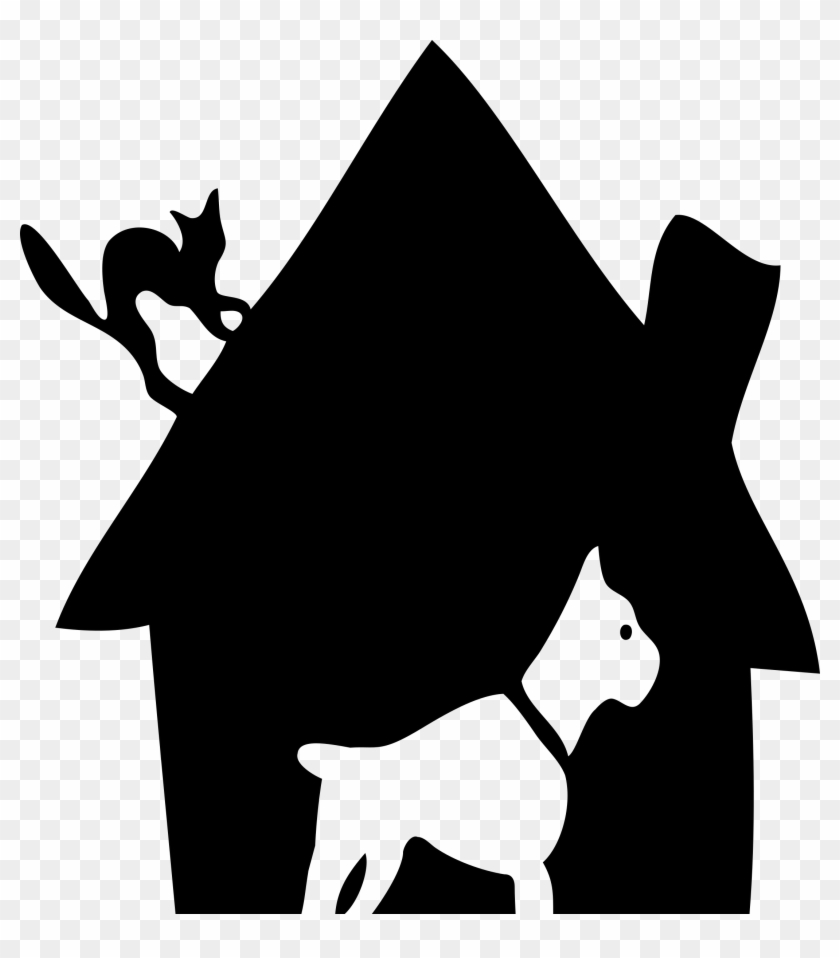 Banner Free House With Cleaned Up Big Image Png - Pet House Clipart Black Transparent Png #1361466