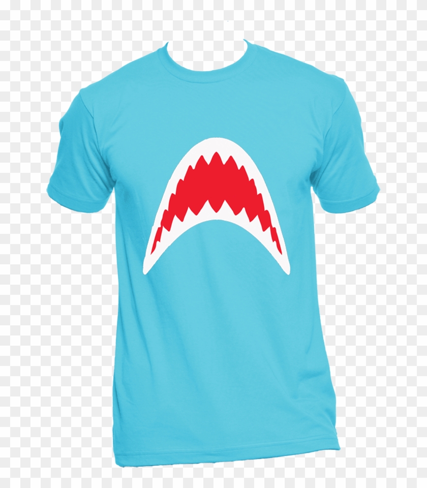 Shark Jaws Shirt Turquoise Aa2001 Original - Ibew Wife Shirts Clipart #1361485
