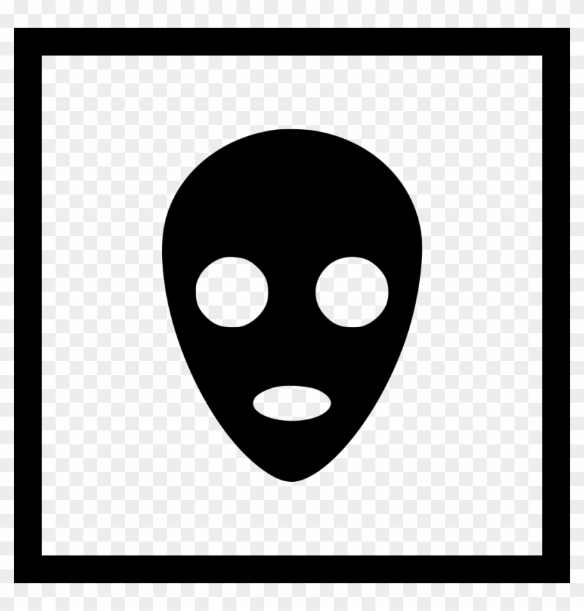 Alien Face Ufo Sign Png Icon Free - Mask Clipart