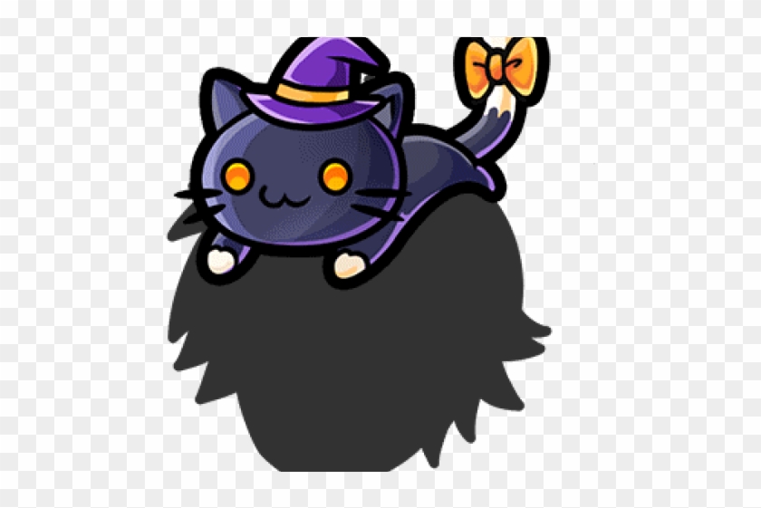 Black Cat Clipart Friendly - Cartoon - Png Download