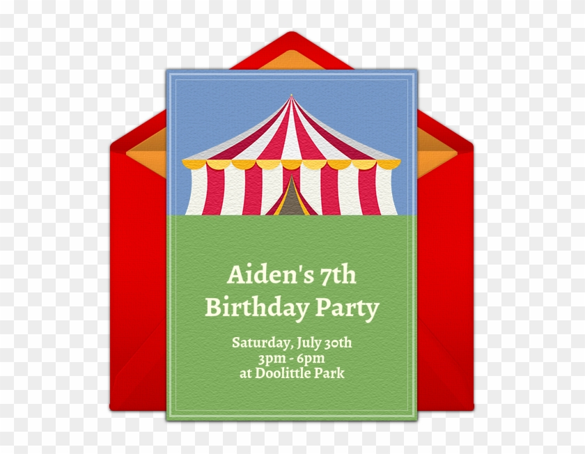 Big Top Circus Online Invitation - Party Clipart #1361925