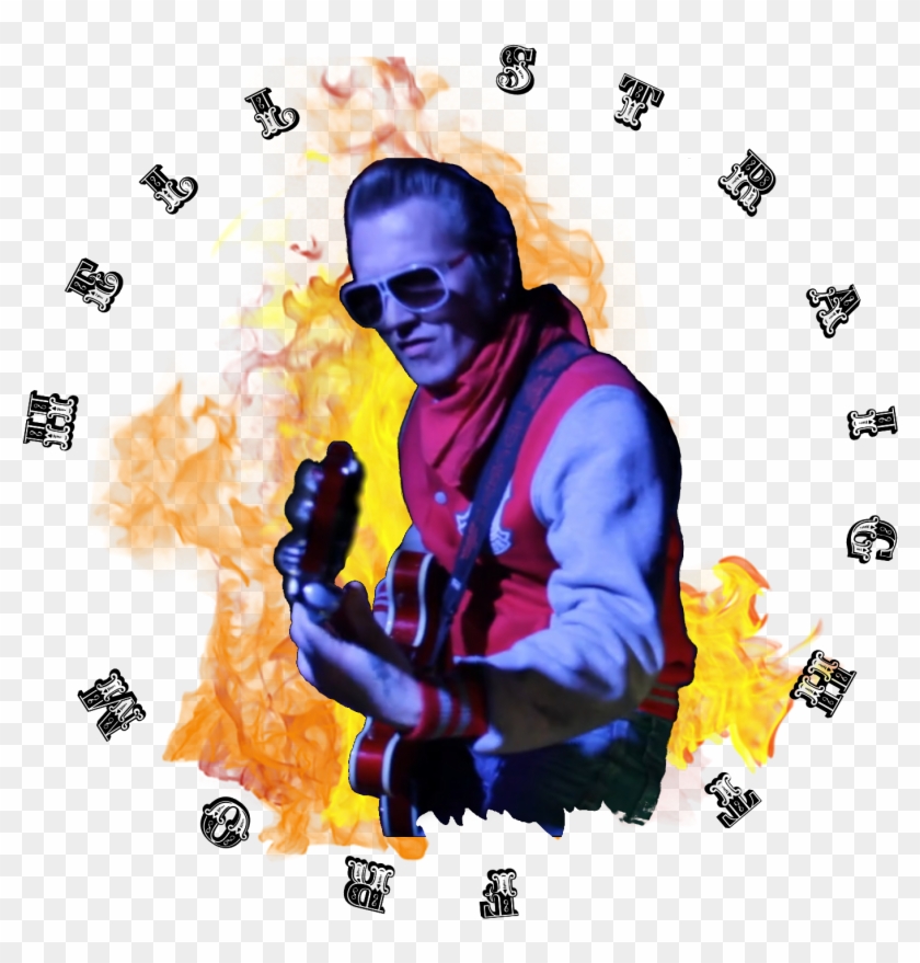 Straight From Hell Logo With Flame Aw - Poster Clipart #1361945