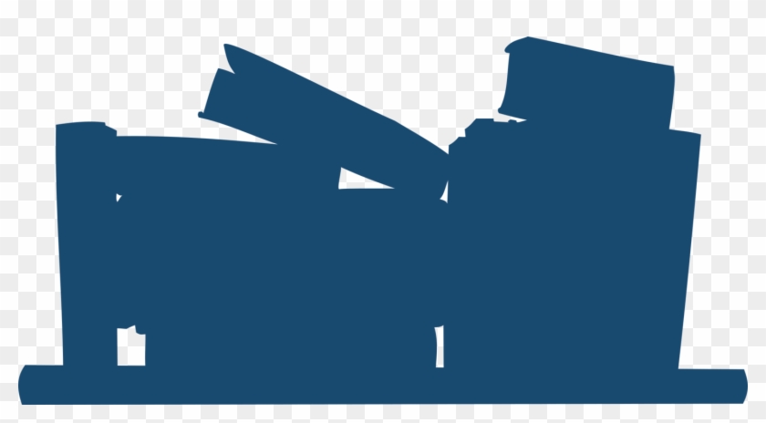 Book Reading Author Writing Open Library - Book Shelf Silhouette Transparent Clipart #1362091