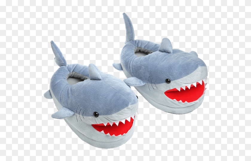 Shark Plush Slippers - Shark Slippers Clipart