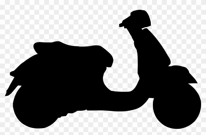 2400 X 1463 9 - Silhouette Vespa Clipart #1362671