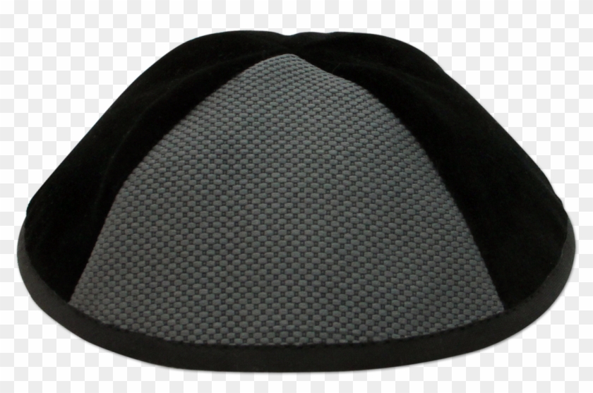 Black Velvet Kippah With Arig Triangalur - Beanie Clipart