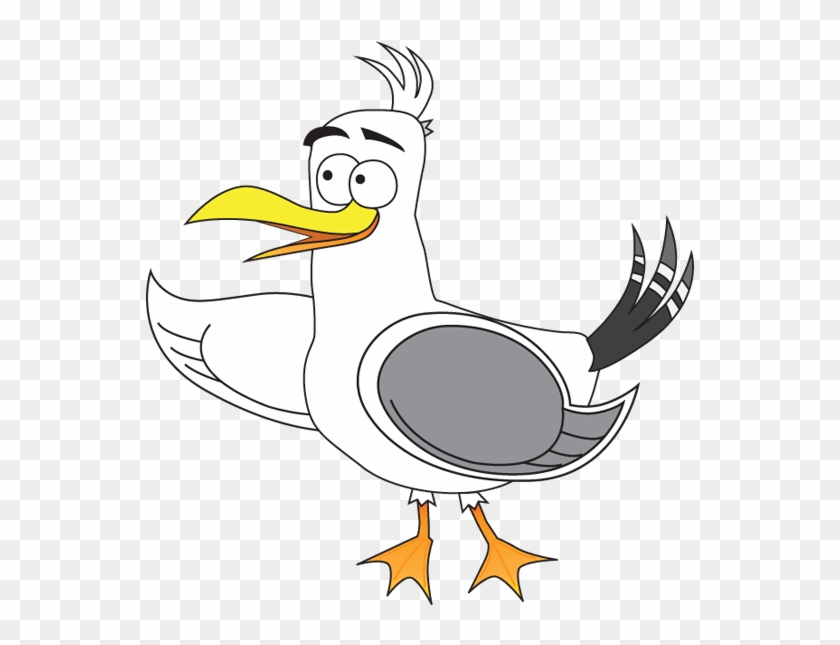 Sonny The Seagull-surprised - Cartoon Clipart