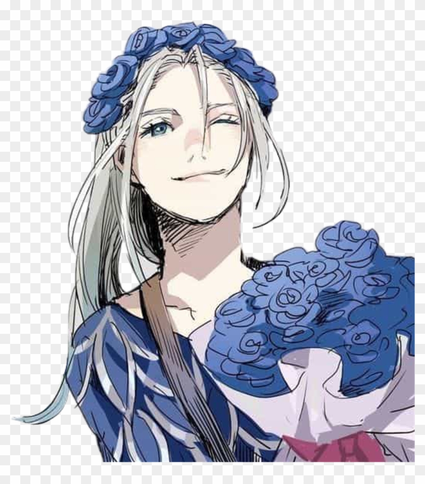 #anime #victor #yurionice #yuri #on #ice #blue #white - Victor Nikiforov Long Hair Clipart #1363485