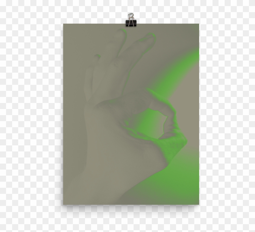 Green Glow Circle Game Hand Poster - Fly Clipart #1363721