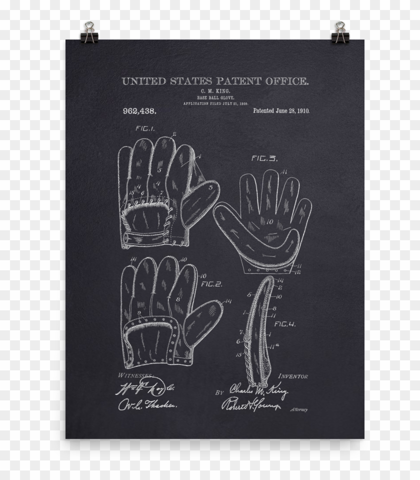 Baseball Glove Chalkboard Mockup Transparent Original - Sign Clipart