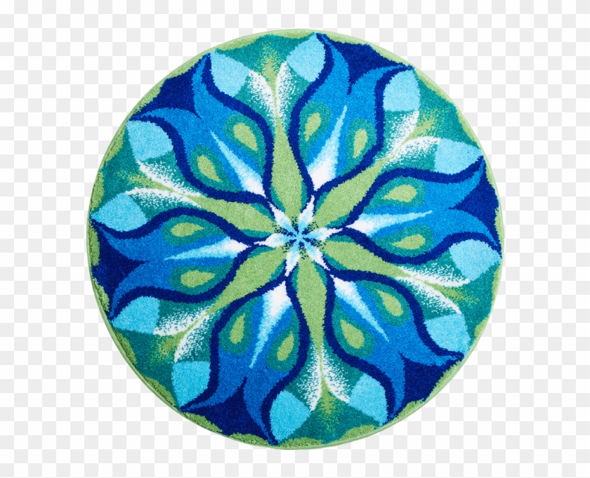 Mandala Silent Glow, Blue-green Mandala Silent Glow, - Green And Blue Mandala Png Clipart #1364377