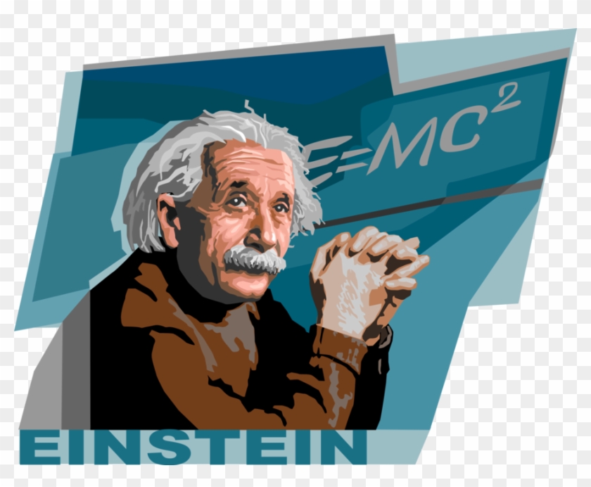 Vector Illustration Of Albert Einstein, German Theoretical - Albert Einstein Vector Png Clipart #1364812