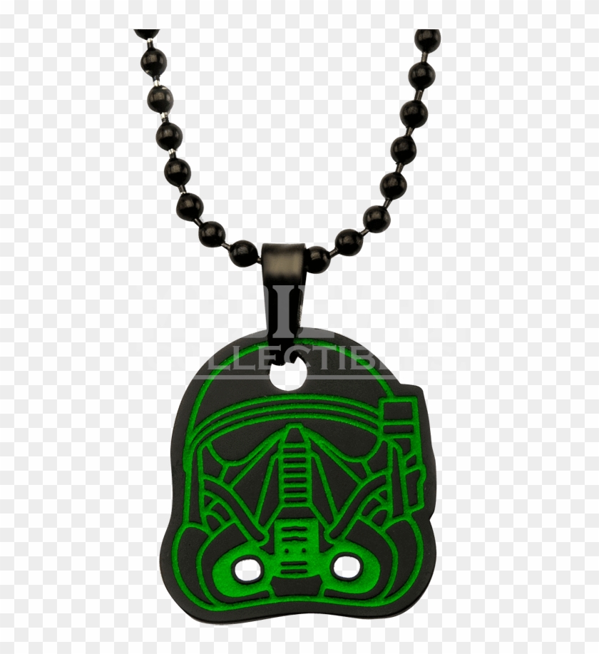 Death Trooper Glow In The Dark Pendant - Beads Png Clipart