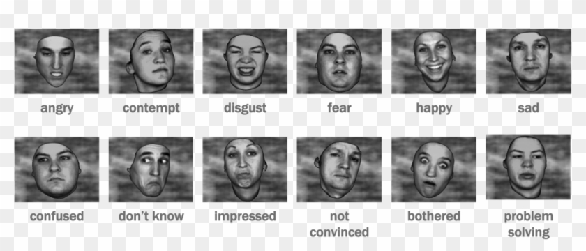 Facial Expressions Explained - Body Language Face Expressions Clipart #1365014