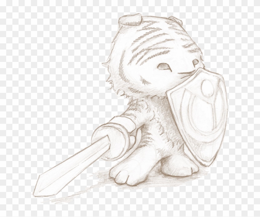 Sword And Shield - Shield Sketch Clipart