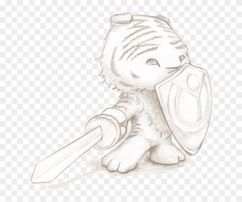 Sword And Shield - Shield Sketch Clipart #1365081