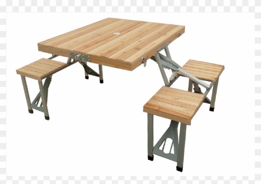 Picnic Foldable Table With Seats Clipart