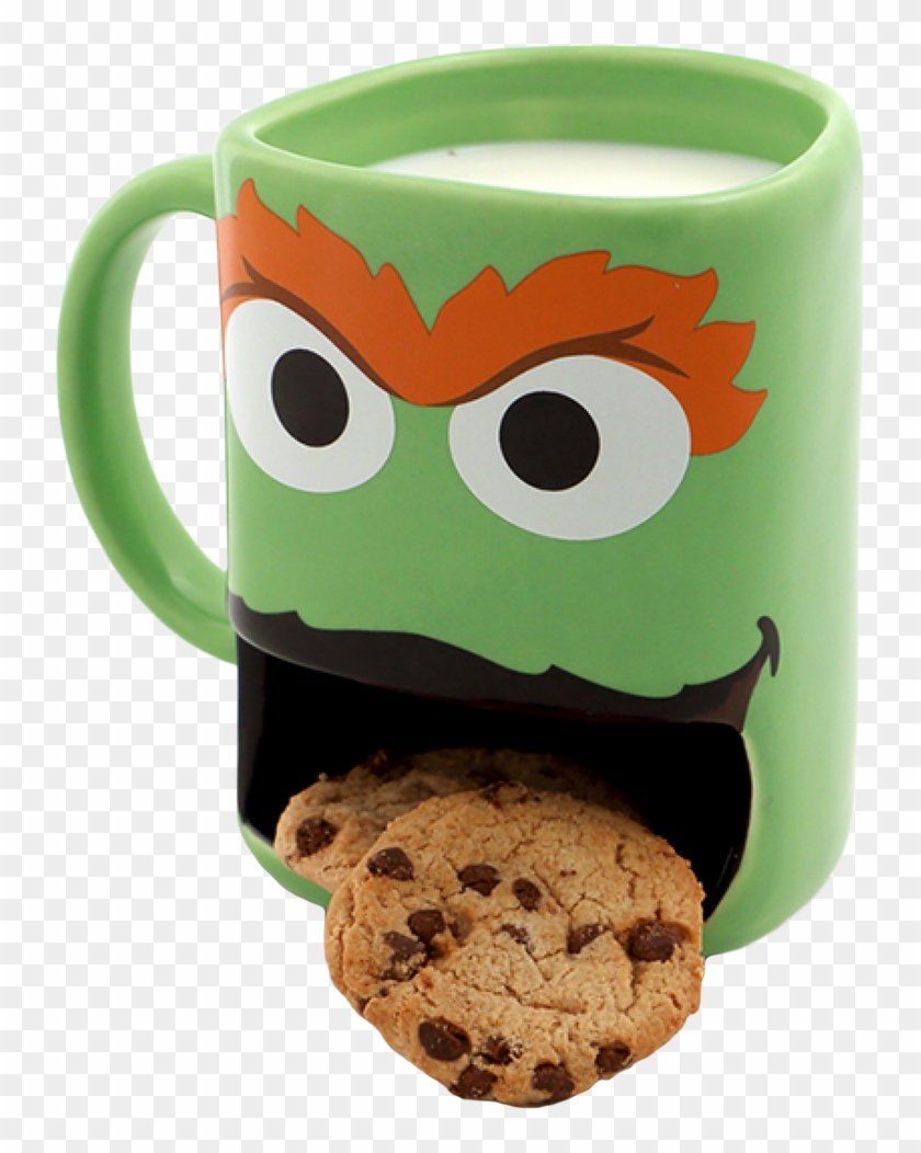 Oscar The Grouch Milk & Cookies Dunk Mug By Enesco - Oscar The Grouch Mug Clipart