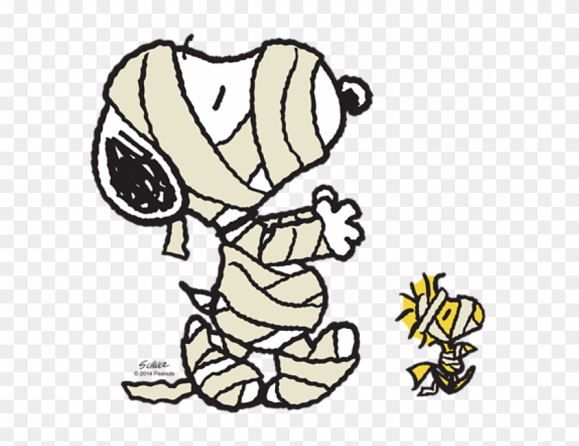 Mummy Snoopy And Woodstock - Snoopy Mummy Clipart #1365530