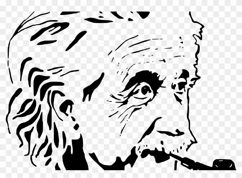 Png Transparent Library Quotes By Albert Einsteinriddle - Albert Einstein Stencil Art Clipart #1365551