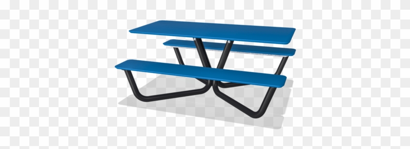 Agora Picnic Mini Blue Hpl Benchtable Set - Picnic Table Clipart #1365917