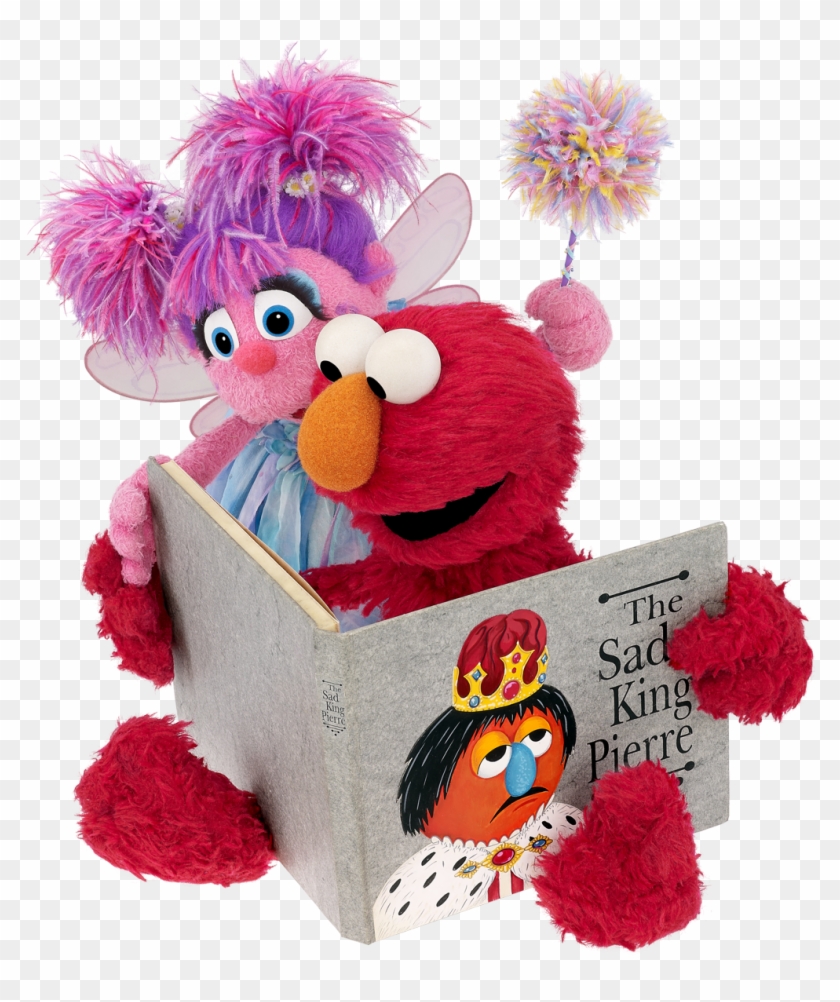 Elmo And Abby Reading Elmo And Abby Cadabby Enjoy Reading - Sesame Street Reading Book Clipart