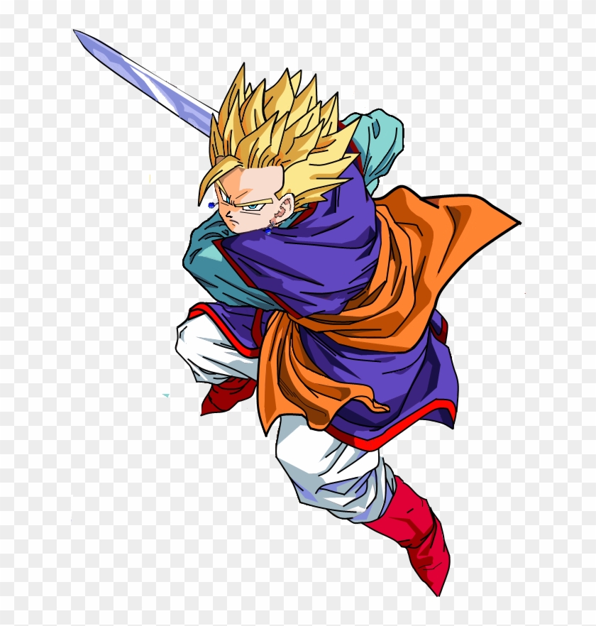 Son Gohan Ssj Z Swords By A Vstudiofan - Ssj Rage Trunks With Z Sword Clipart