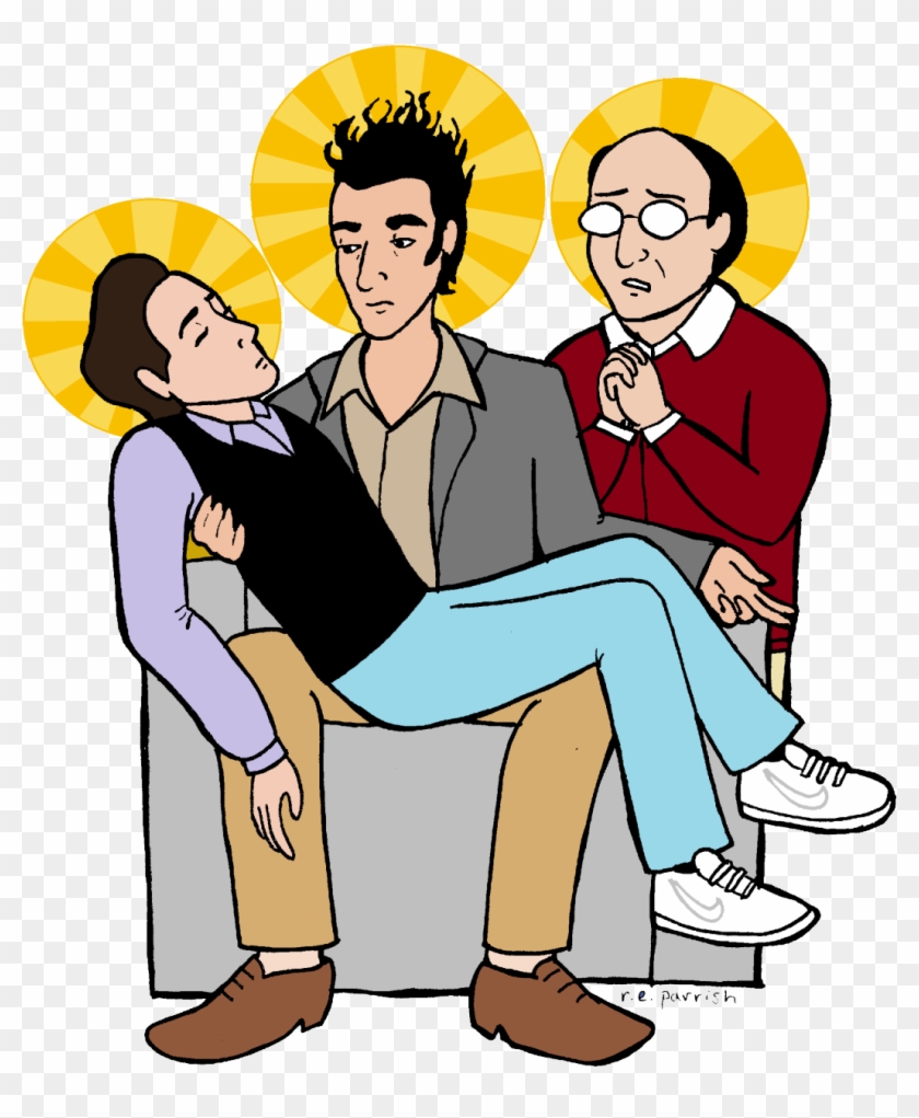 Seinfeld Jerry Seinfeld Pieta Michaelangelo Cosmo Kramer - Cartoon Clipart #1366420