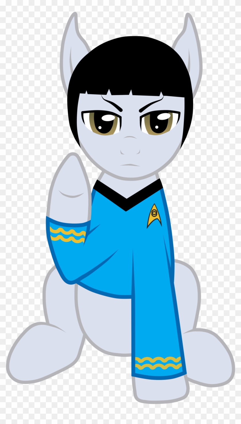 Spock Leonard Mccoy Uhura Rainbow Dash White Mammal - Ponied Spock Clipart #1366948
