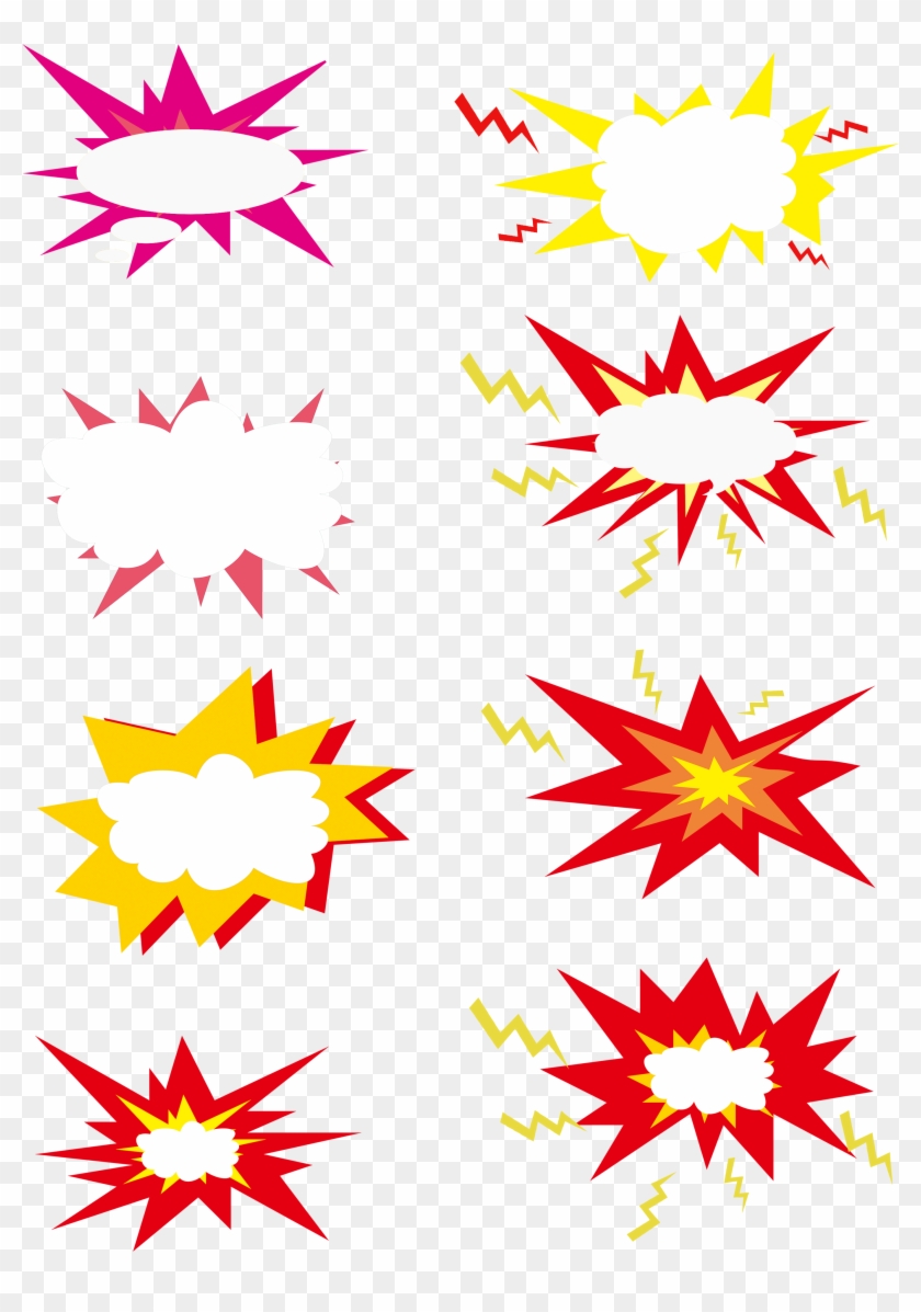 Explosion Clouds Simple Red Png And Vector Image Clipart #1367202