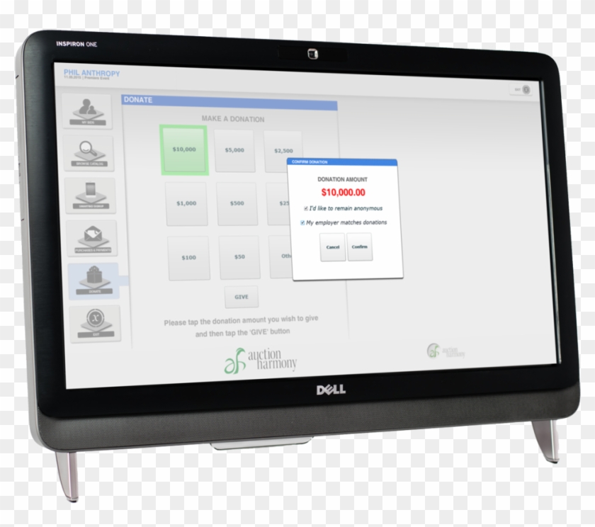 Technology Auction Touch Screen Kiosk Place Donation - Led-backlit Lcd Display Clipart