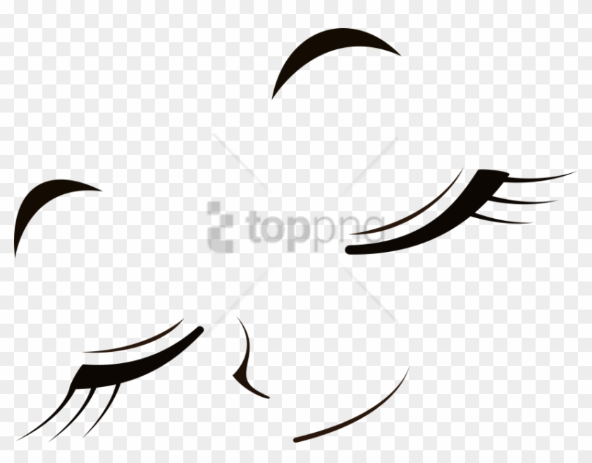 Free Png Closed Eyes Png Image With Transparent Background - Closed Anime Eyes Png Clipart #1367969