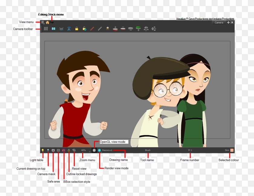 Camera View - Cartoon Clipart