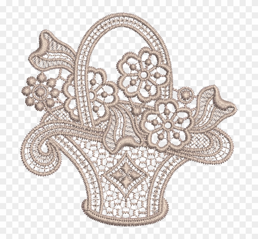 Napkin Embroidery Png - Embroidery Lace Png Clipart