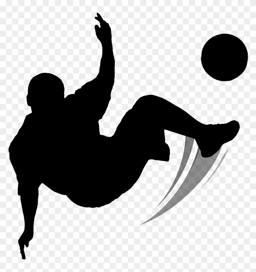Football Silhouette Football Silhouette Footballer - Silhouette Clipart