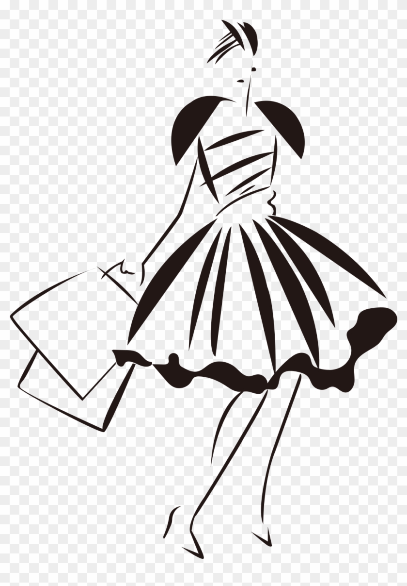 Art Abstract Model Silhouette Png And Vector Image - Sunday Is For Shopping Clipart