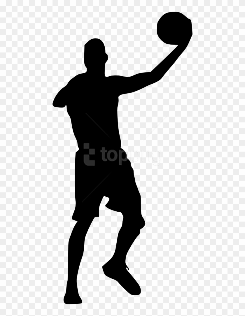 Free Png Basketball Player Silhouette Png - Silhouette Of Basketball Player Transparent Background Clipart #1369974