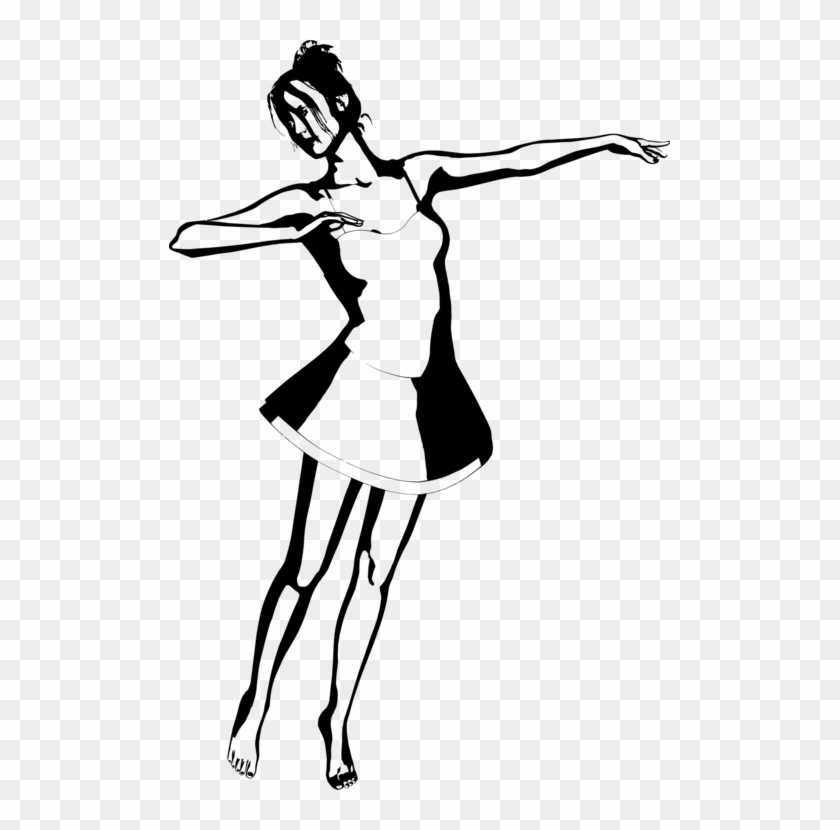 Silhouette Ballet Dancer Drawing - Female Dancer Clip Art - Png Download #1370262