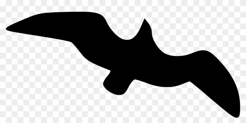Big Image - Cartoon Black Seagull Clipart #1370294