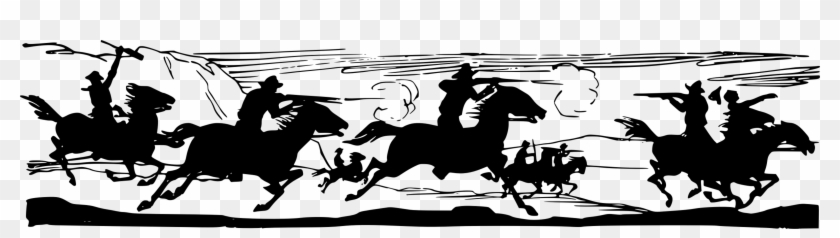 American Frontier Cowboy Western Horse Computer Icons - Cowboy Chase Silhouette Clipart