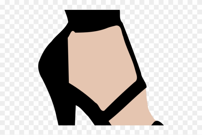 Women Shoes Clipart Model Silhouette - High Heel Clip Art - Png Download