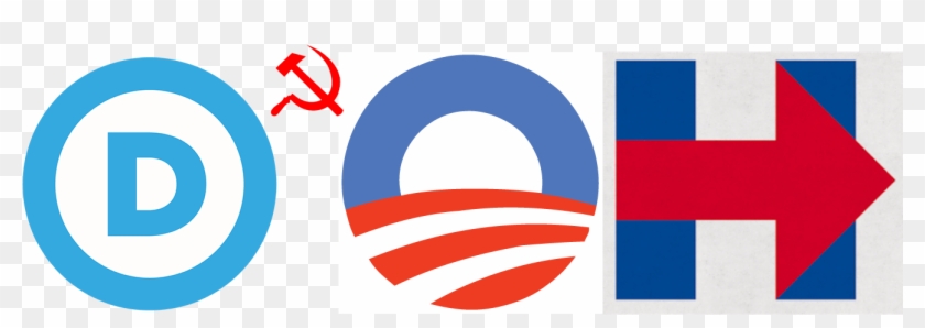 We Start With The Democrat Symbol, Followed By Their - Hillary Democrat Logo Clipart #1370962
