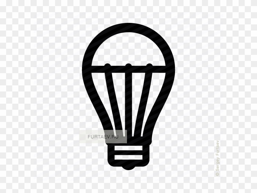 Collection Of Free Lightbulb Vector Illustrator - Led Bulb Icon Png Clipart #1371176